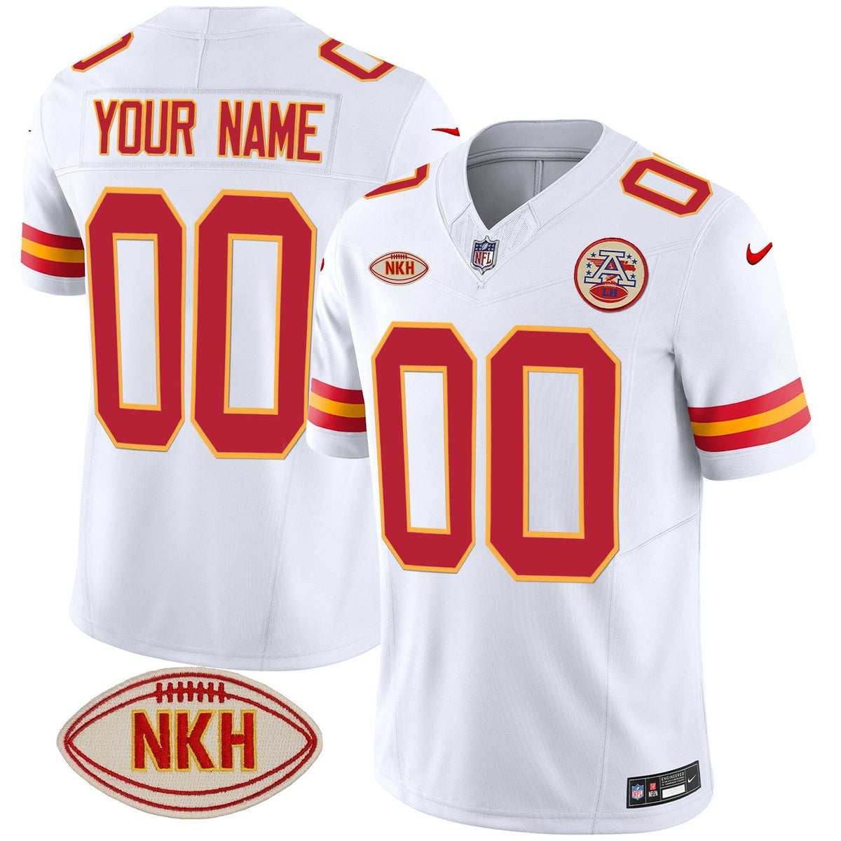 Chiefs NKH Patch 2023 Vapor Limited Custom Jersey - All Stitched