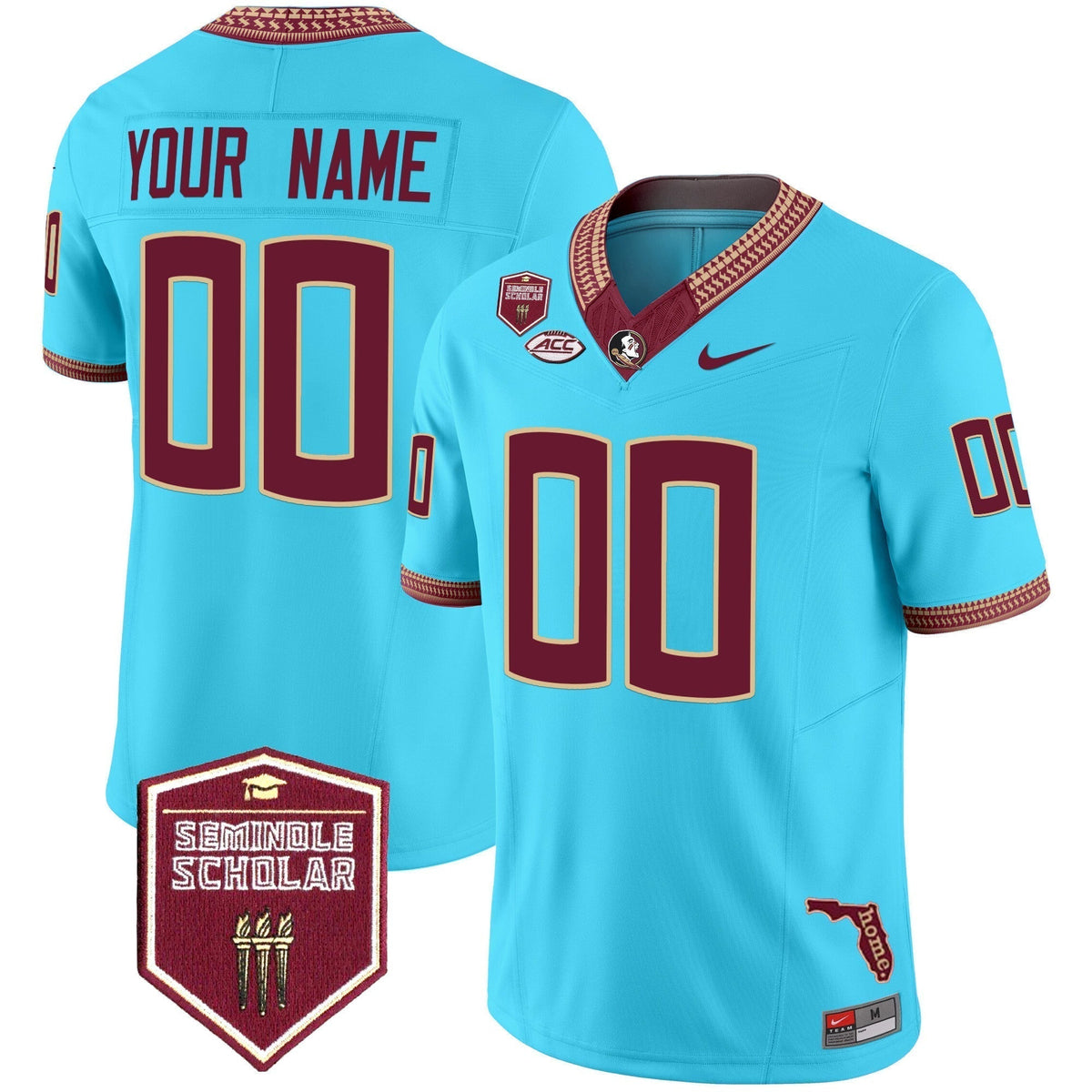 Florida State Seminoles 2025 Seminole Scholar Patch Vapor Limited Custom Jersey - All Stitched