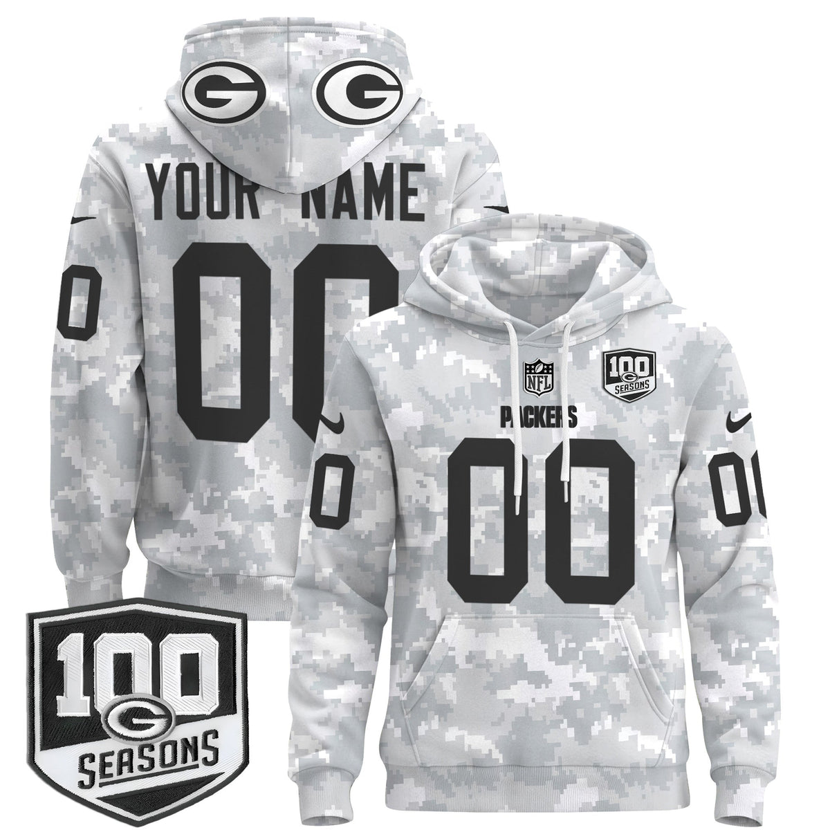 GB Throwback 2024 Salute to Service Custom Pullover Hoodie