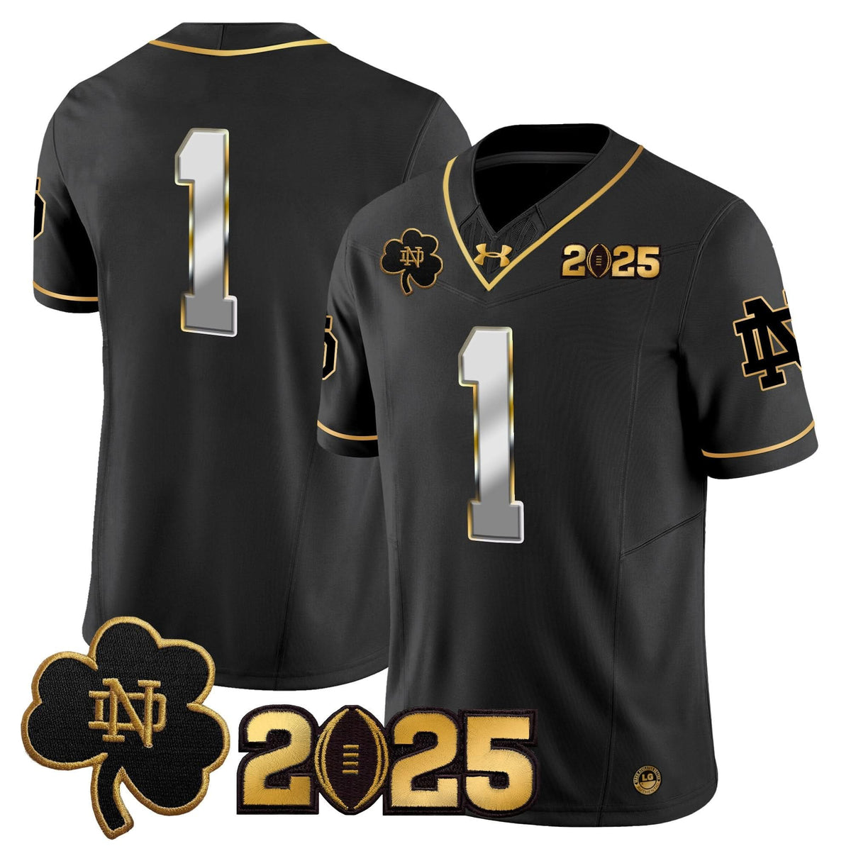 NDFI 2025 CFP Final Patch Gold Vapor Limited Jersey - All Stitched