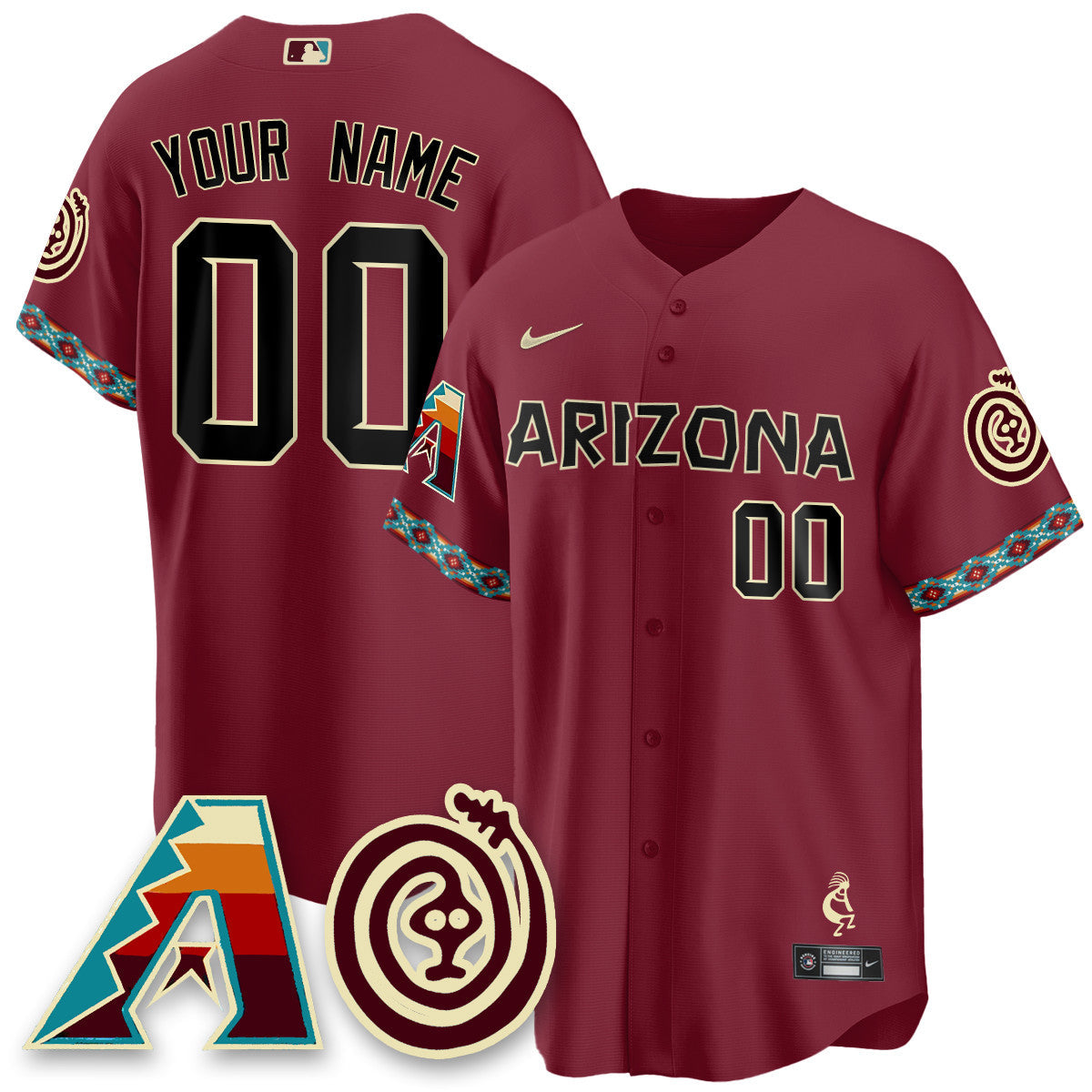 Custom Gender/Name Arizona Diamondbacks City Connect Concept Jersey V2 - All Stitched