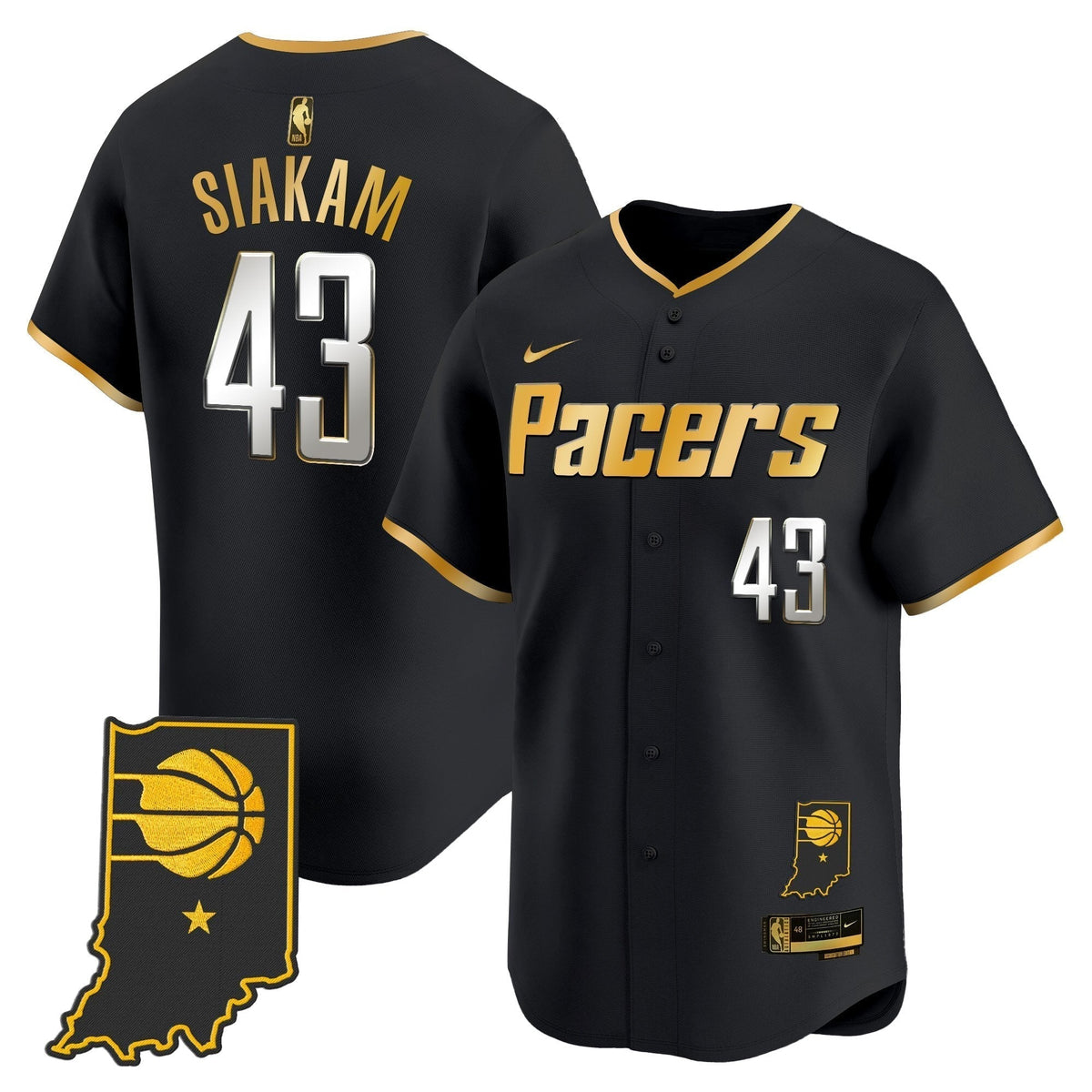 Men's Indiana Pacers Vapor Baseball Jersey - All Stitched