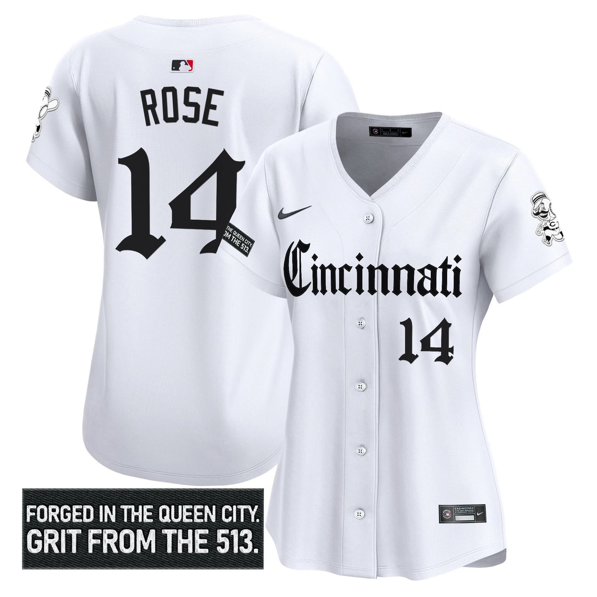 Women's Cincinnati Reds 'Gothic Queen City Edition' Vapor Premier Limited Jersey - All Stitched