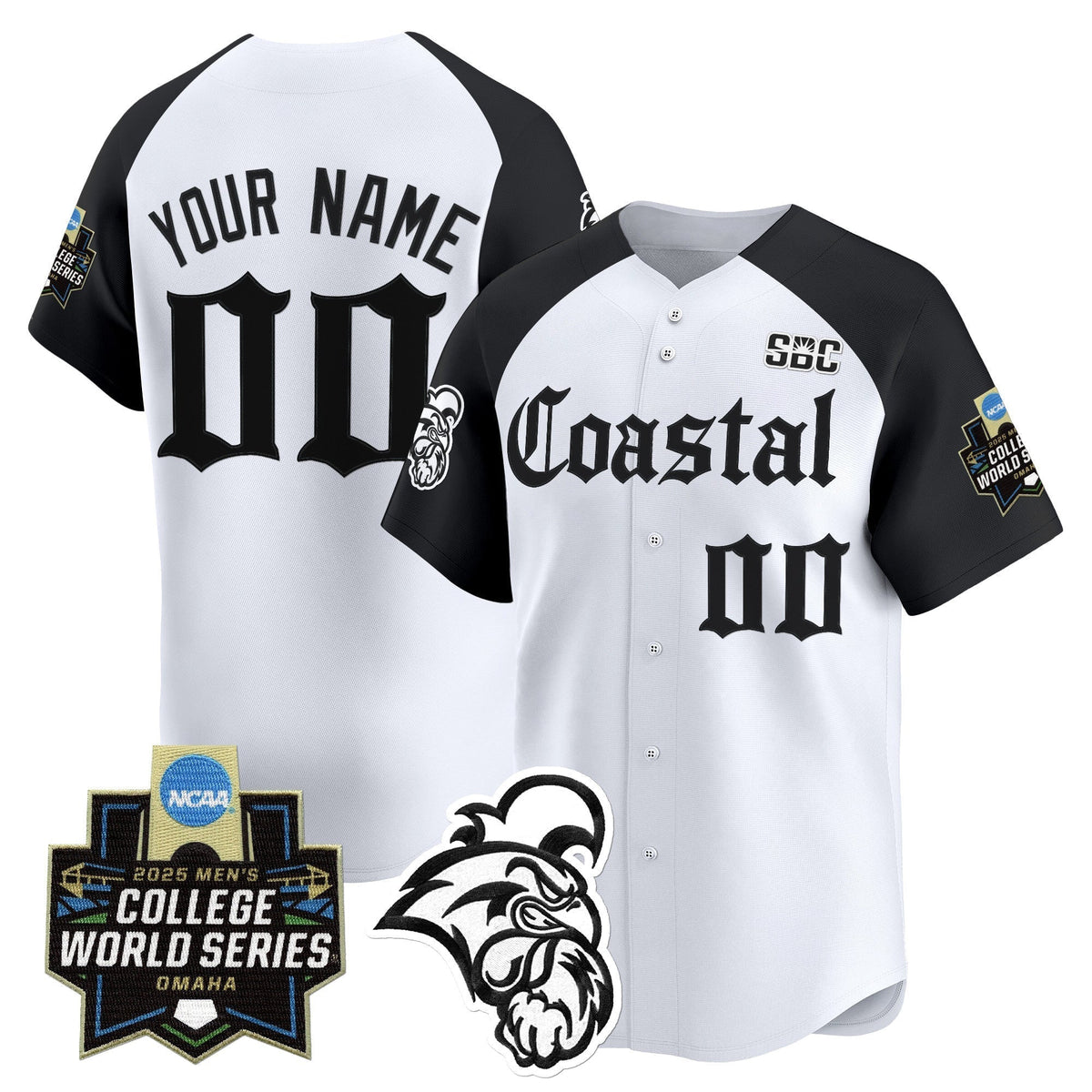 Coastal Carolina Chanticleers 2025 World Series 'Gothic Coastline Edition' Vapor Premier Limited Custom Jersey - All Stitched
