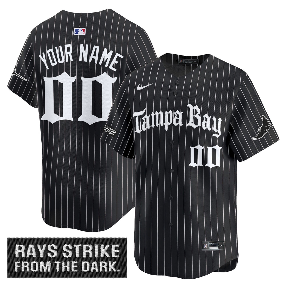 Tampa Bay Rays 'Gothic Deepwater Edition' Vapor Premier Limited Custom Jersey - All Stitched