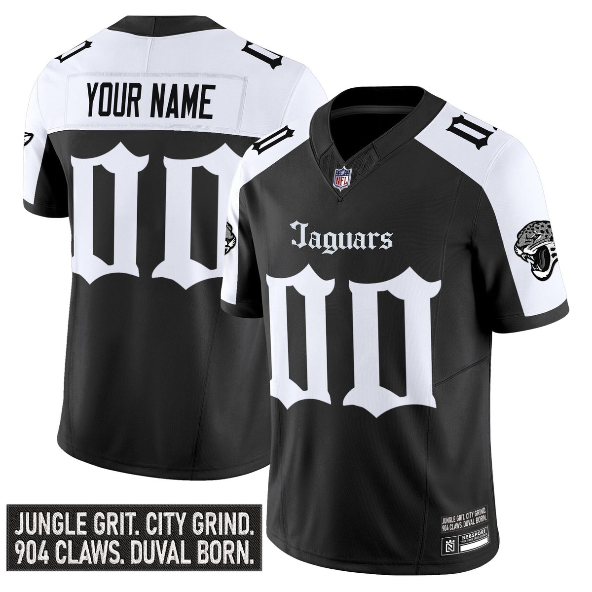 Jacksonville Jaguars 'Gothic Duvall Shadows Edition' Vapor Custom Jersey - All Stitched