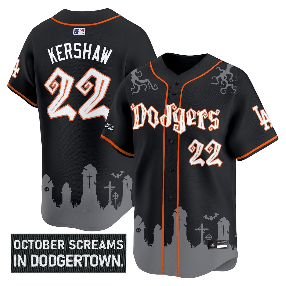 Men's Los Angeles Dodgers 'Halloween Edition' Premier Limited Jersey - Stitched