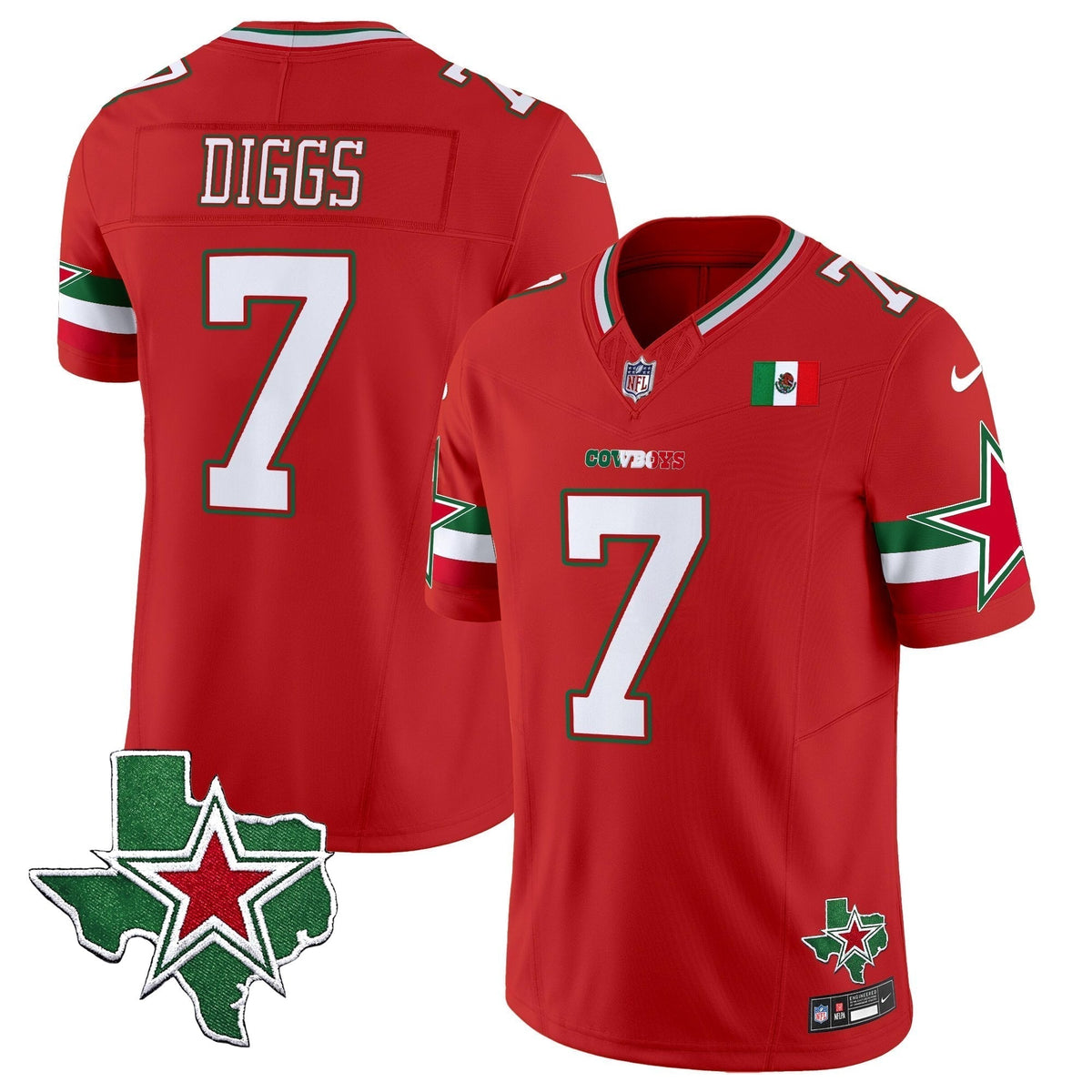 Men's Dallas Cowboys 2025 Mexico Vapor Limited Jersey - All Stitched