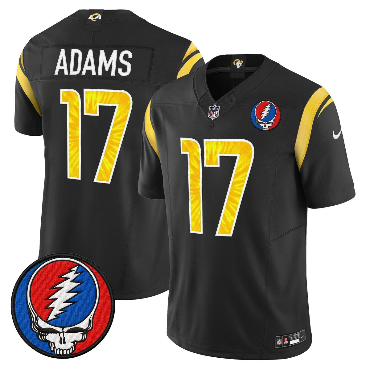 Men's Los Angeles Rams x Grateful Dead Vapor Limited Jersey - All Stitched