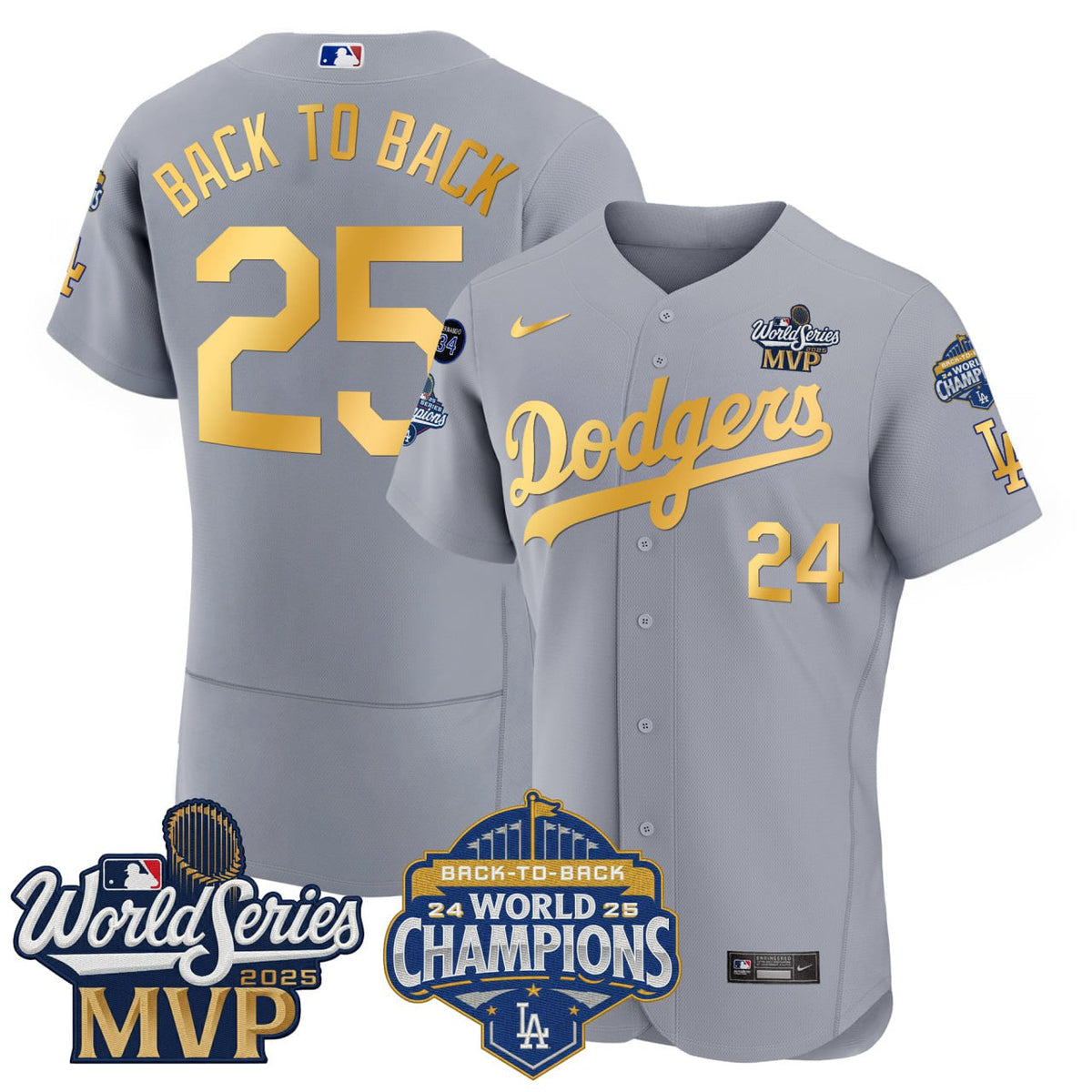 Back To Back Dodgers Jersey - All Stitched
