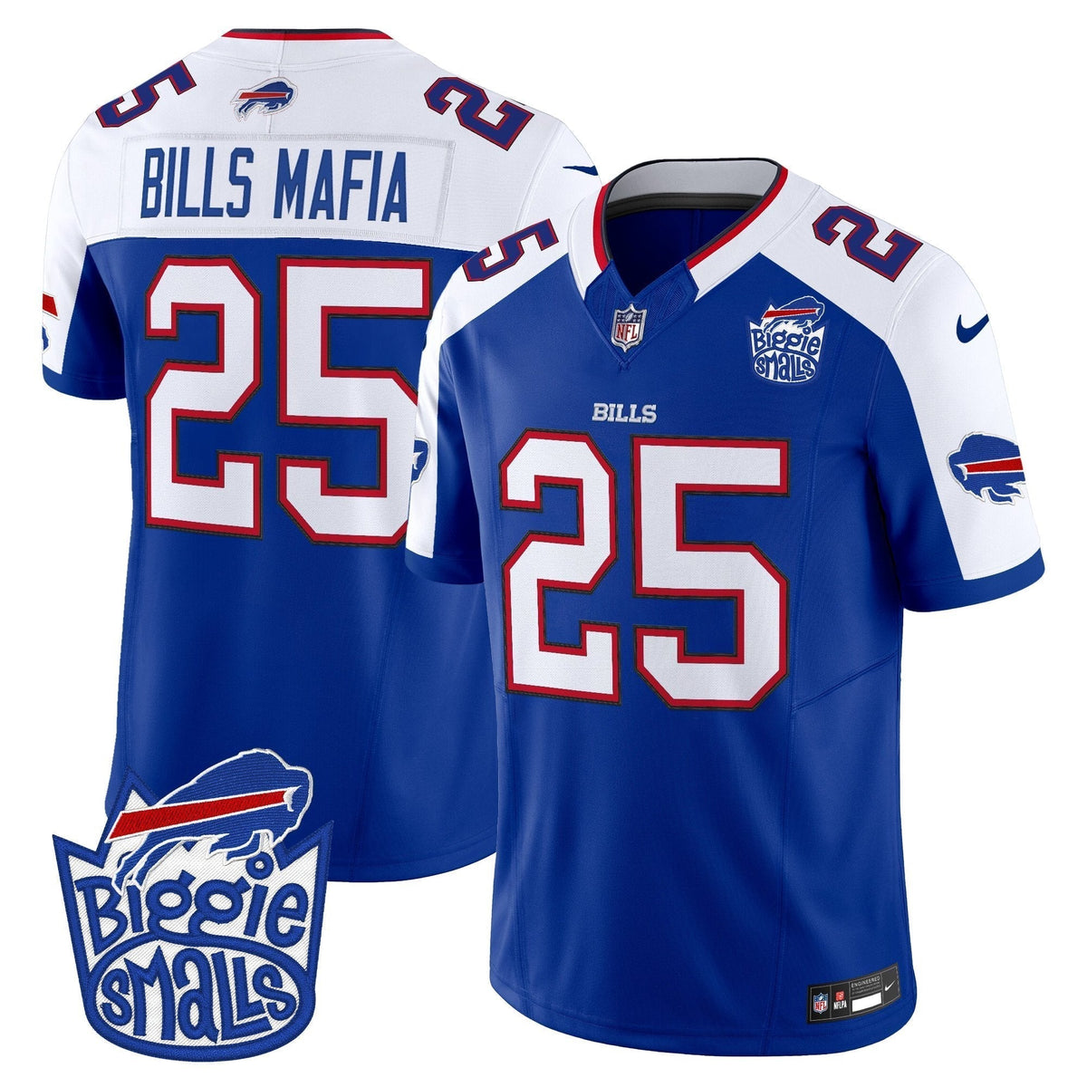 Men's Biggie Smalls × Buffalo Bills Vapor Limited Jersey - All stitched
