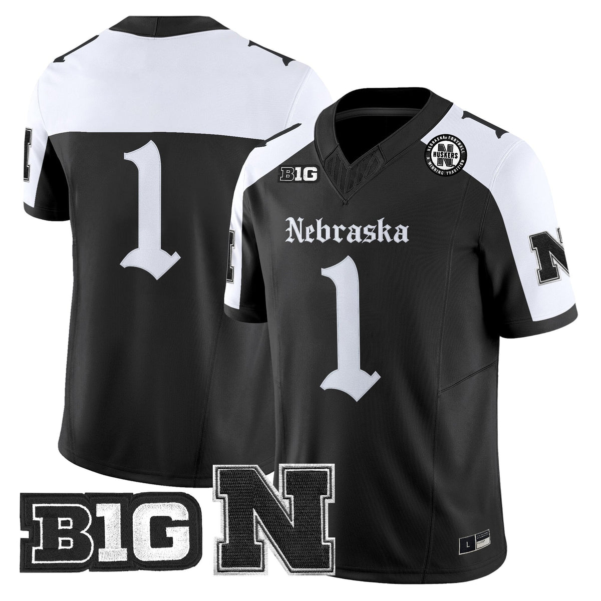 Men's Nebraska Cornhuskers 'Gothic Edition' Vapor Limited Jersey - All Stitched