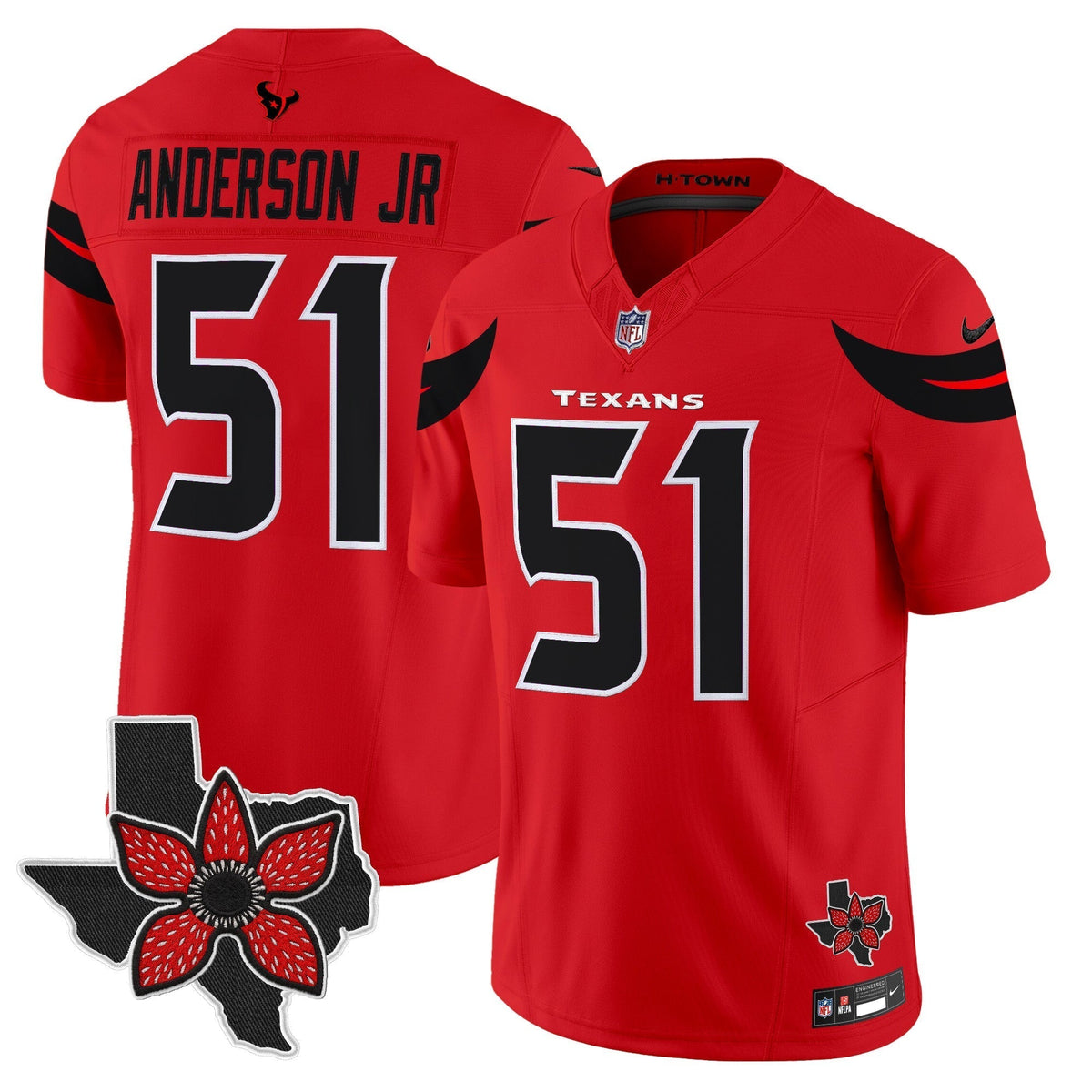 Men's Houston Texans 'Stranger Things Edition' Vapor Limited Jersey - All Stitched