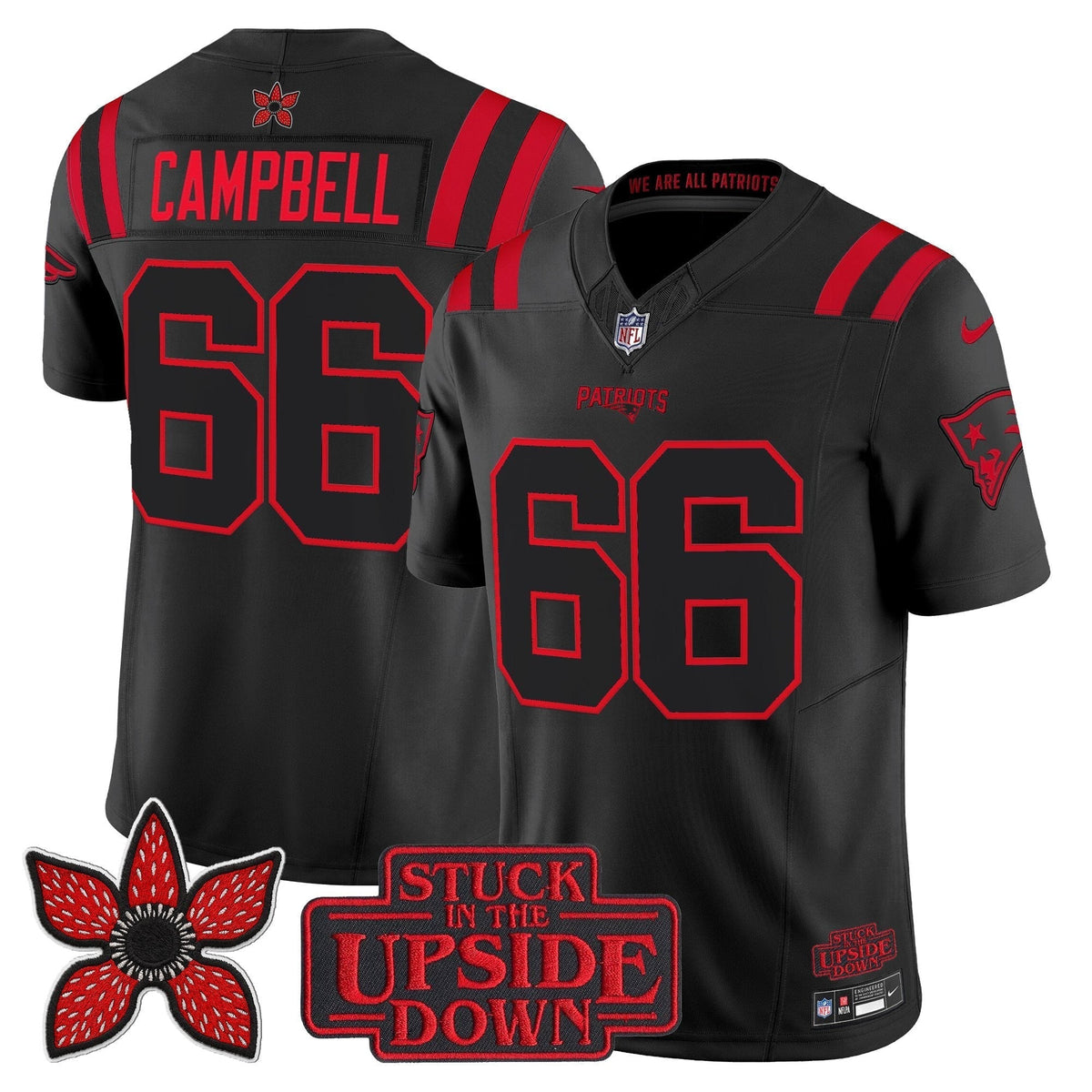 New England Patriots 'Stranger Things Edition' Vapor Limited Jersey - All Stitched