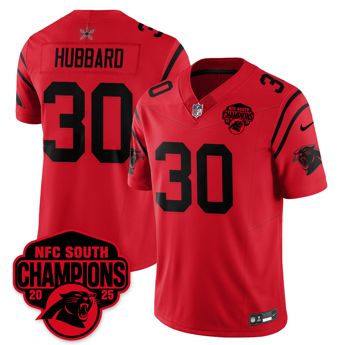 Carolina Panthers Stranger Things NFC South Division Champions Vapor Limited Jersey - All Stitched