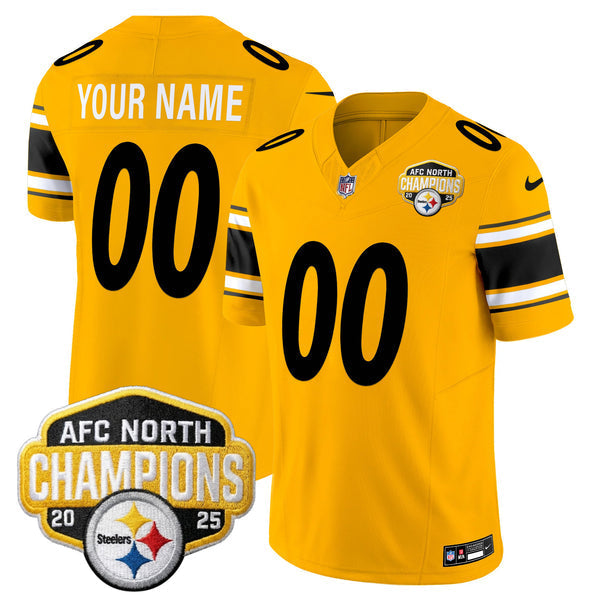 Custom PIT AFC North Division Champions Vapor Limited Jersey N1 - Stitched