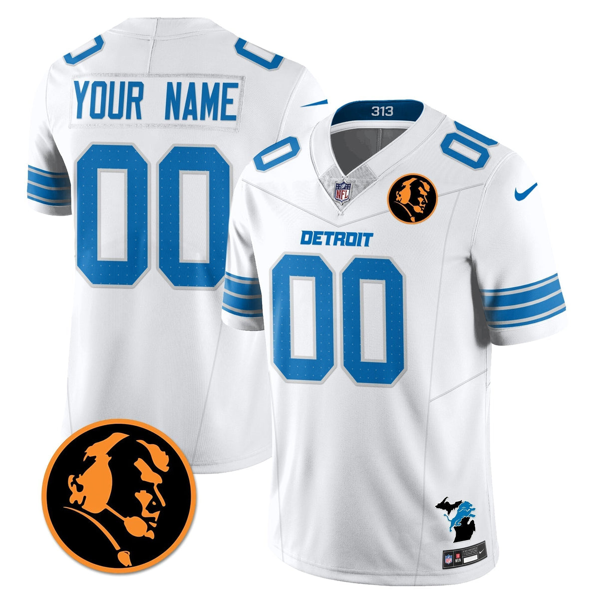 DET Vapor Limited Custom Jersey - John Madden Patch - Stitched