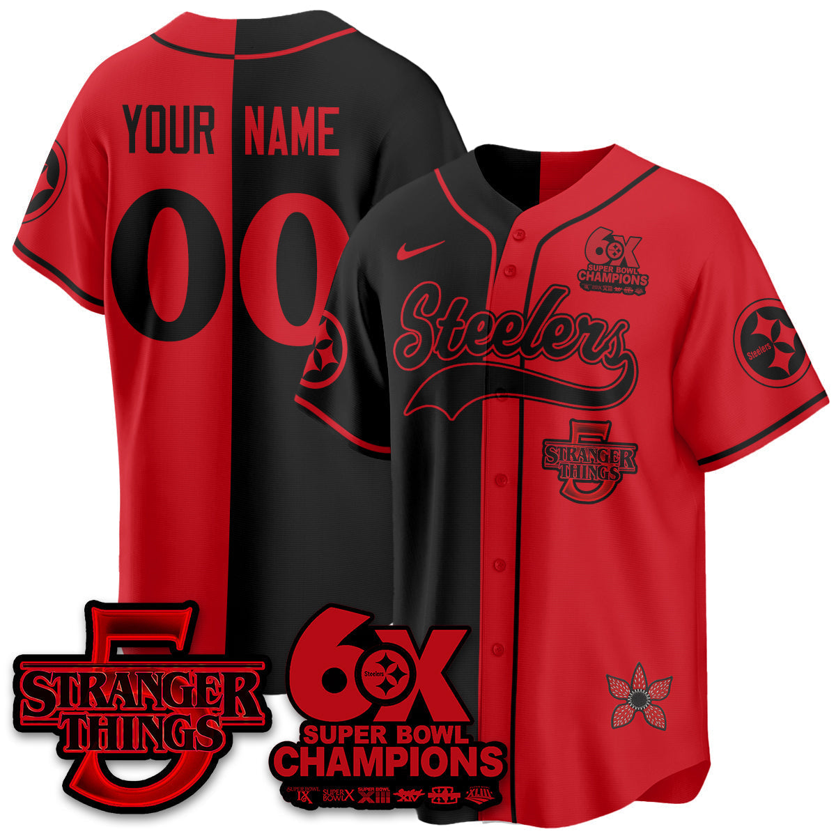 PIT Stranger Things Vapor Limited Baseball Jersey - Stitched