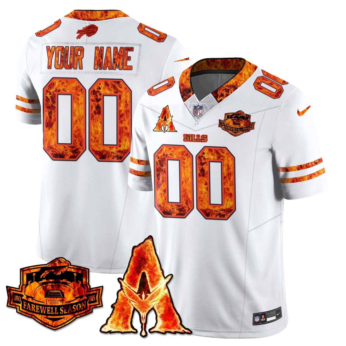 BUF x Avatar 3 Fire and Ash Custom Jersey - Stitched