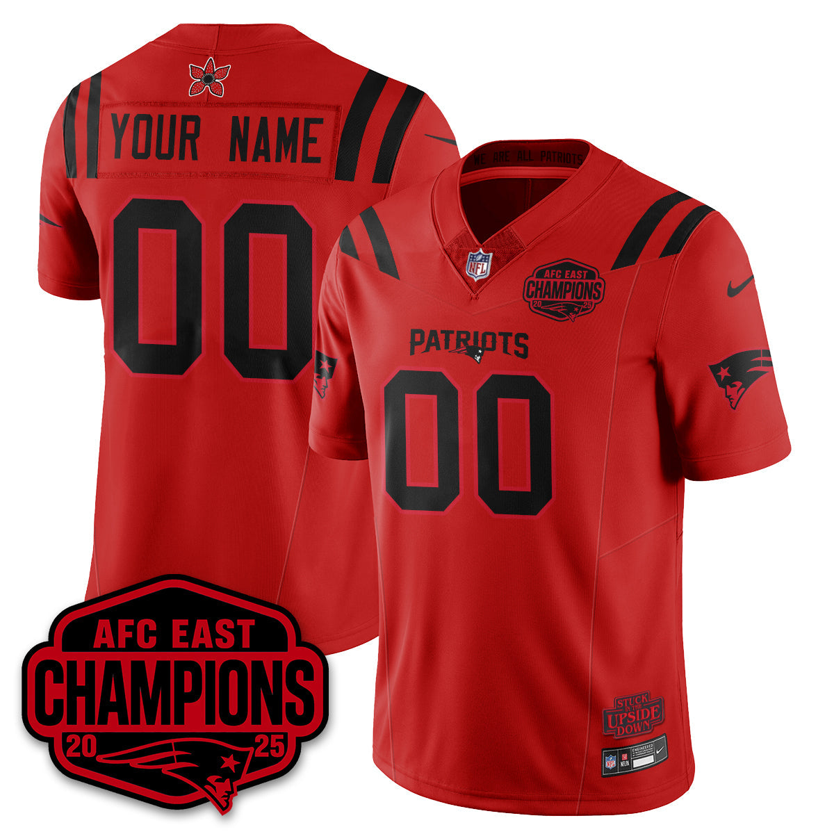 NE 'Stranger Things' AFC East Division Champions Vapor Limited Jersey - Stitched