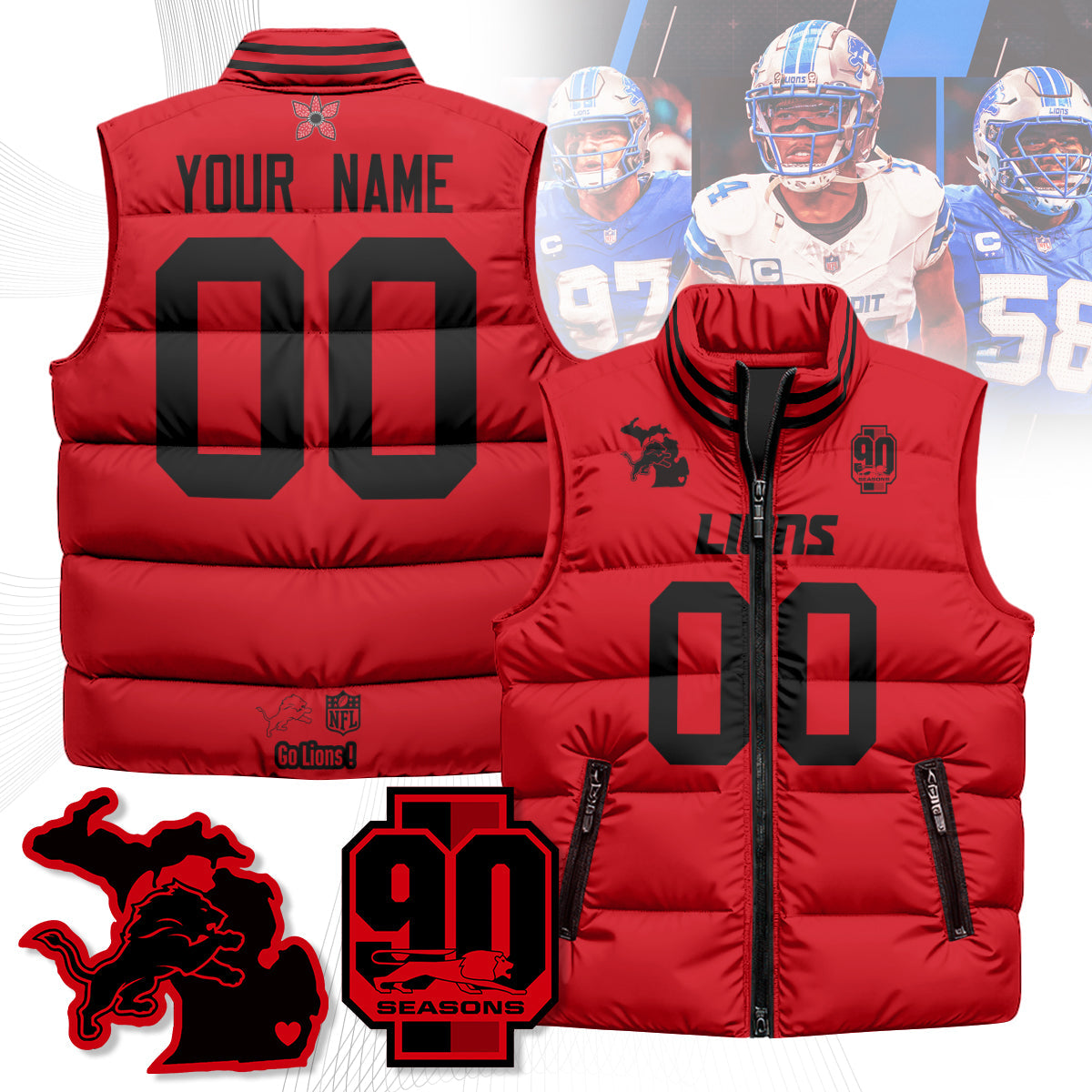 DET 'Stranger Things Edition' Unisex Puffer Vest