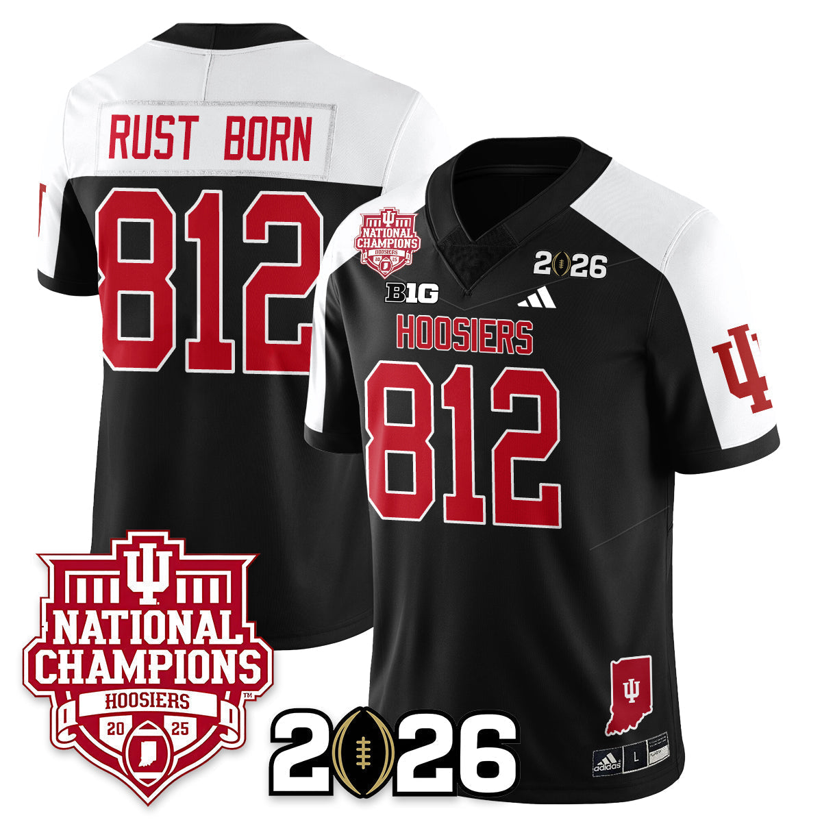 Indiana H Vapor Limited Football Jersey - 2025 National Champions - Stitched
