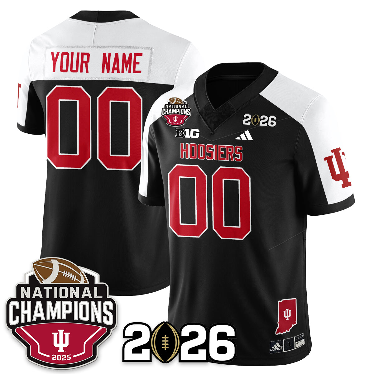Indiana H Vapor Limited Football Jersey V3 - 2025 National Champions - Stitched