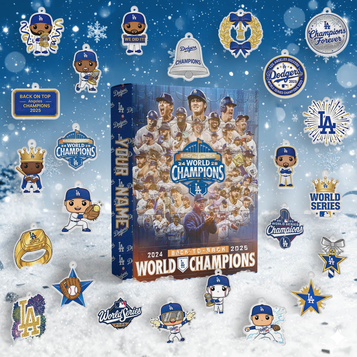 Personalized LAD 2025 World Series Champions Advent Calendar