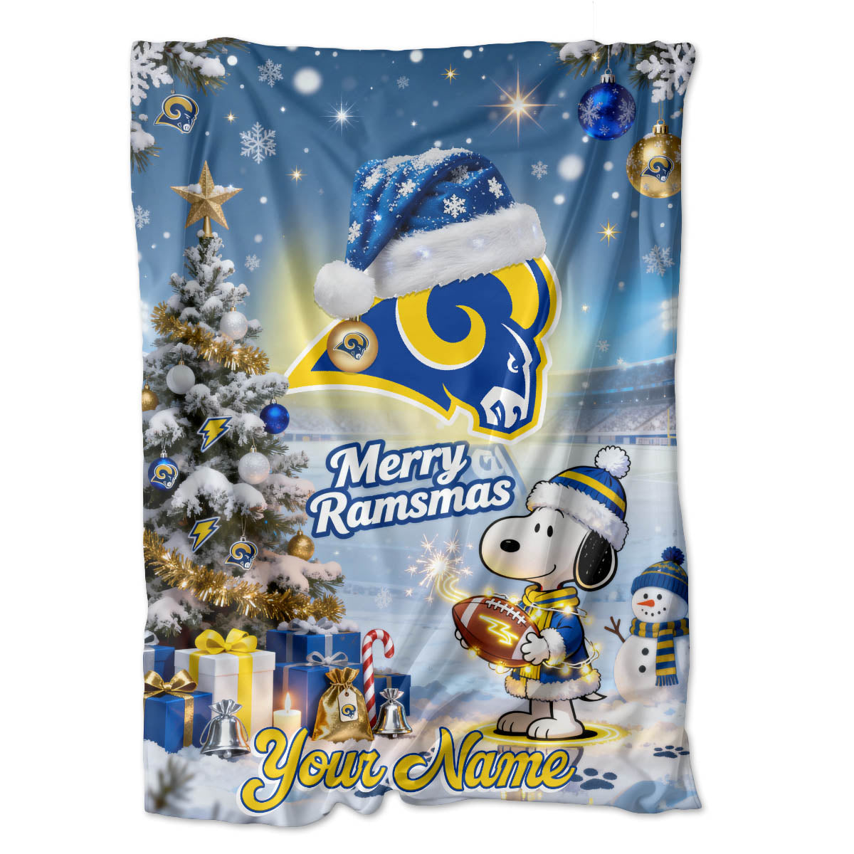 LAR x SNP | Premium Christmas Fleece Blanket & Throw Pillow