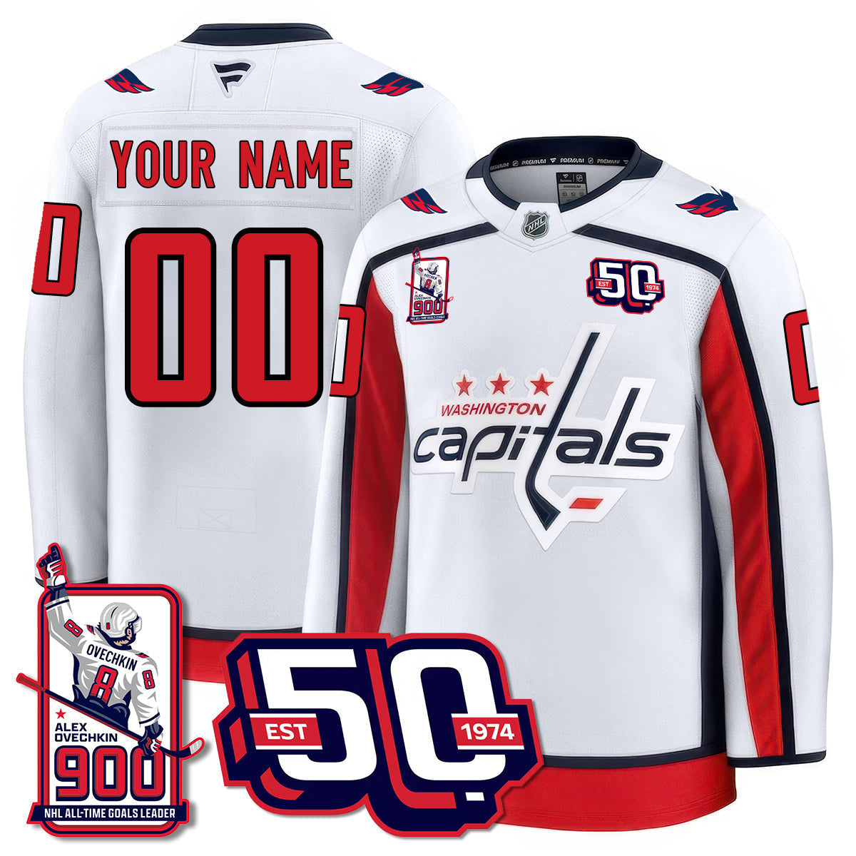 Custom WSH 2025 Premium Jersey - 900 GOALS - Stitched