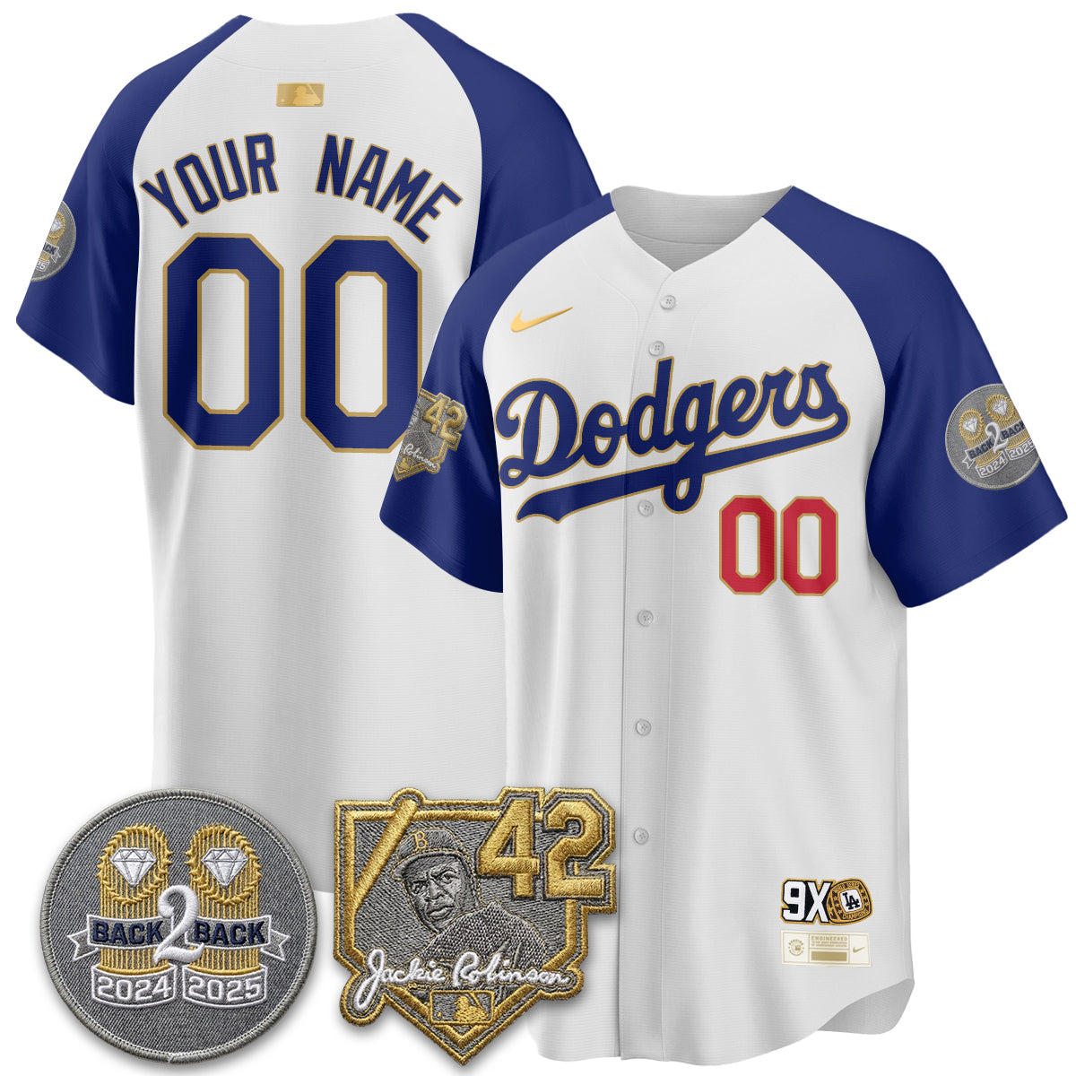 LAD - 2026 Jackie Robinson Day Vapor Custom Limited Jersey - Stitched