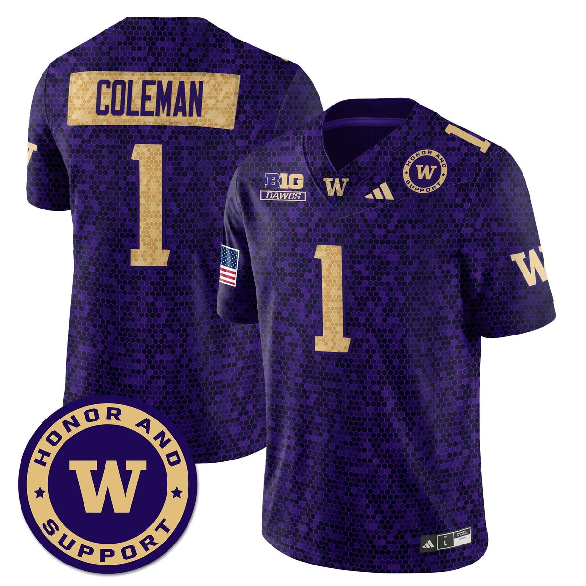 Washington Football Honor and Support Uniform - All Stitched