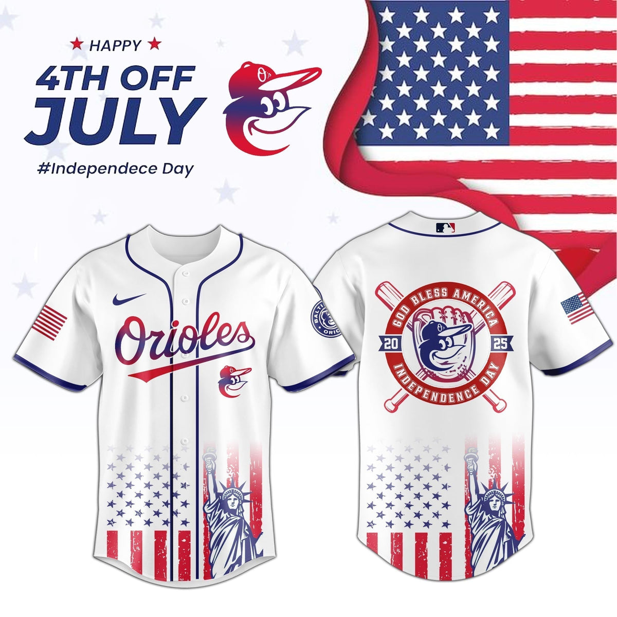 Baltimore Orioles Special Independence Day Limited Edition Jersey