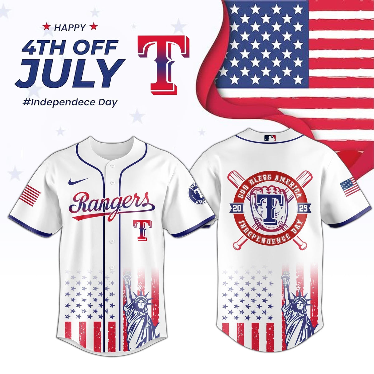 Texas Rangers Special Independence Day Limited Edition Jersey