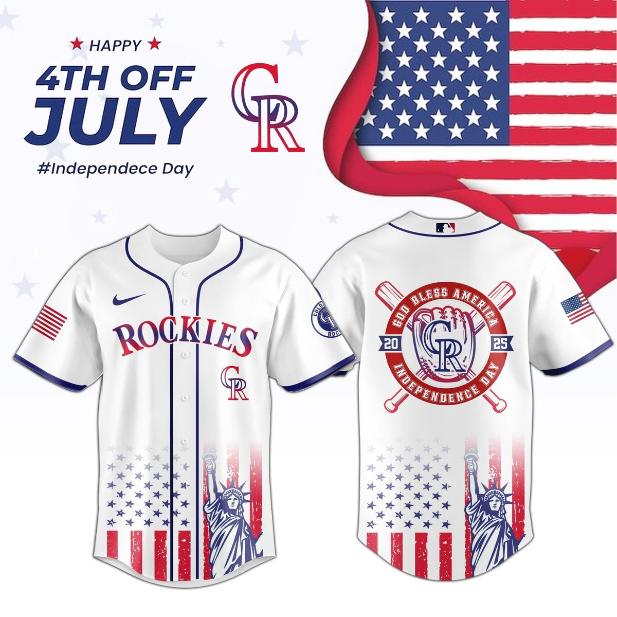 Colorado Rockies Special Independence Day Limited Edition Jersey