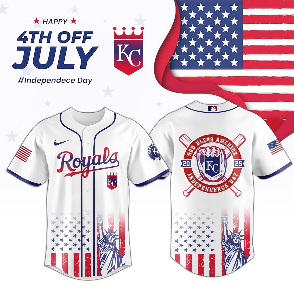 Kansas City Royals Special Independence Day Limited Edition Jersey