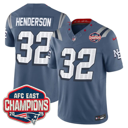 NE AFC East Champions Patch Vapor Limited Jersey - Stitched