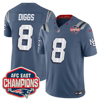 NE AFC East Champions Patch Vapor Limited Jersey - Stitched n3