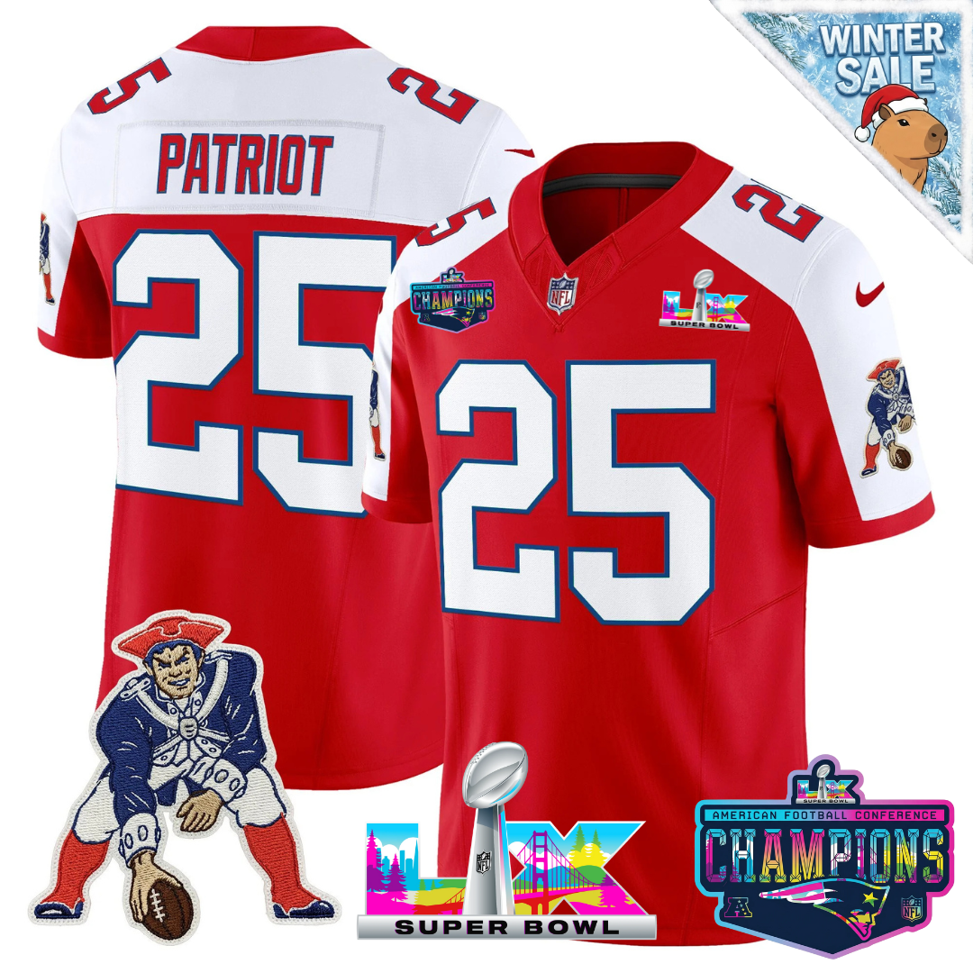 NE 2025 Vapor Jersey - AFC Champions Limited Patch - Stitched