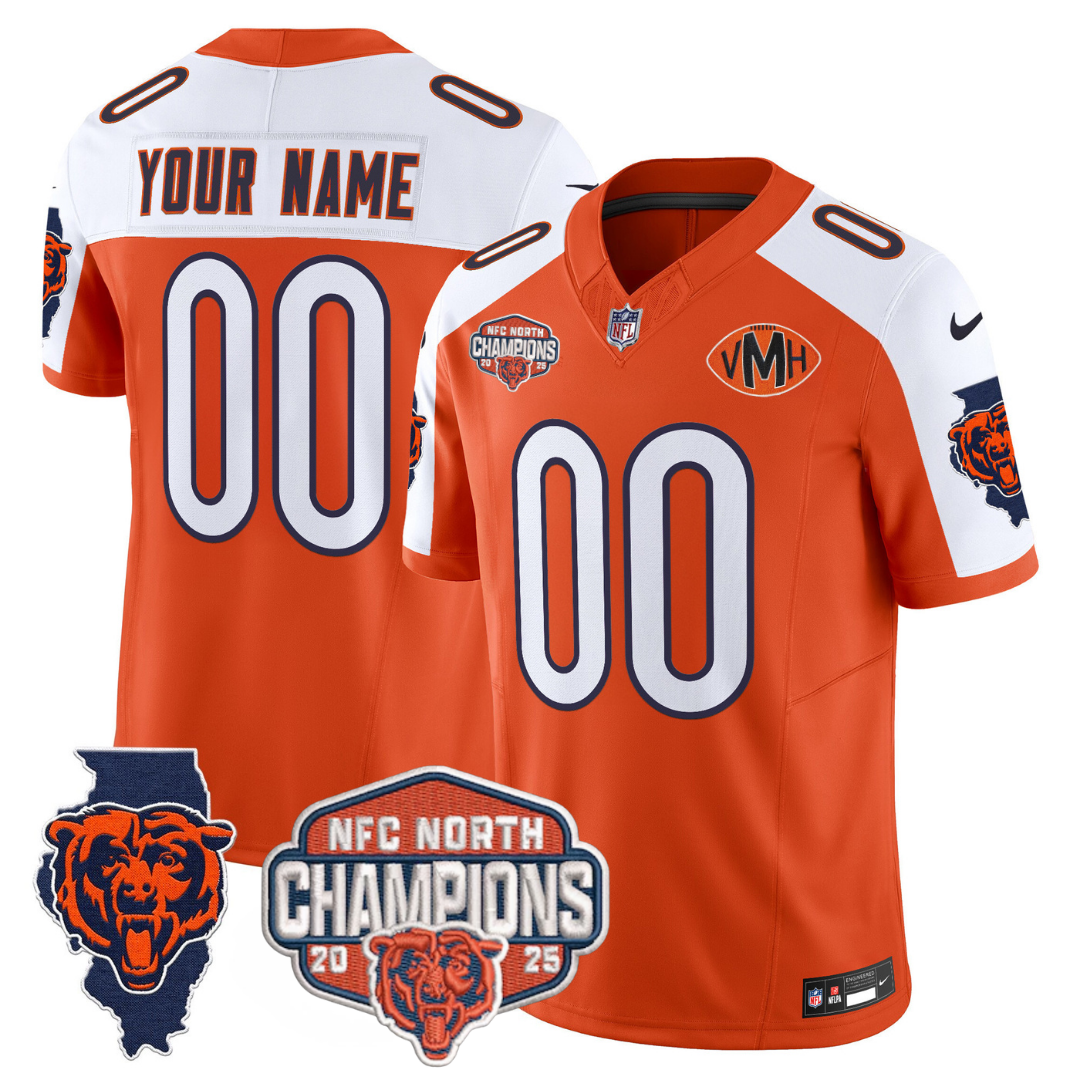 Custom CHI 2025 NFC North Champions Patch Jersey V2 - Stitched