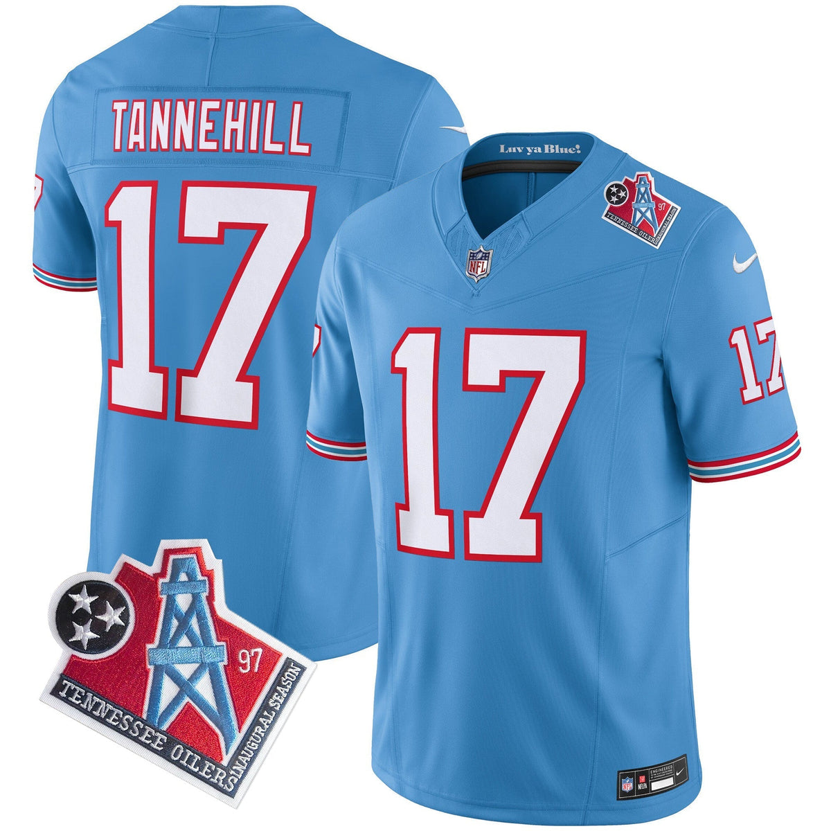 Men's Titans 1997 Throwback Limited Vapor Jersey V2 - All Stitched