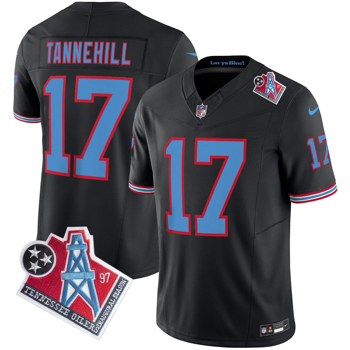 Men's Titans 1997 Throwback Limited Vapor Jersey V2 - All Stitched