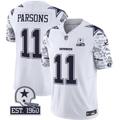 Men's Cowboys Pattern Style Vapor Limited Jersey - All Stitched