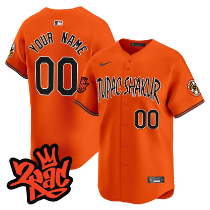 Baltimore Orioles Tupac Shakur Vapor Premier Limited Custom Jersey - All Stitched