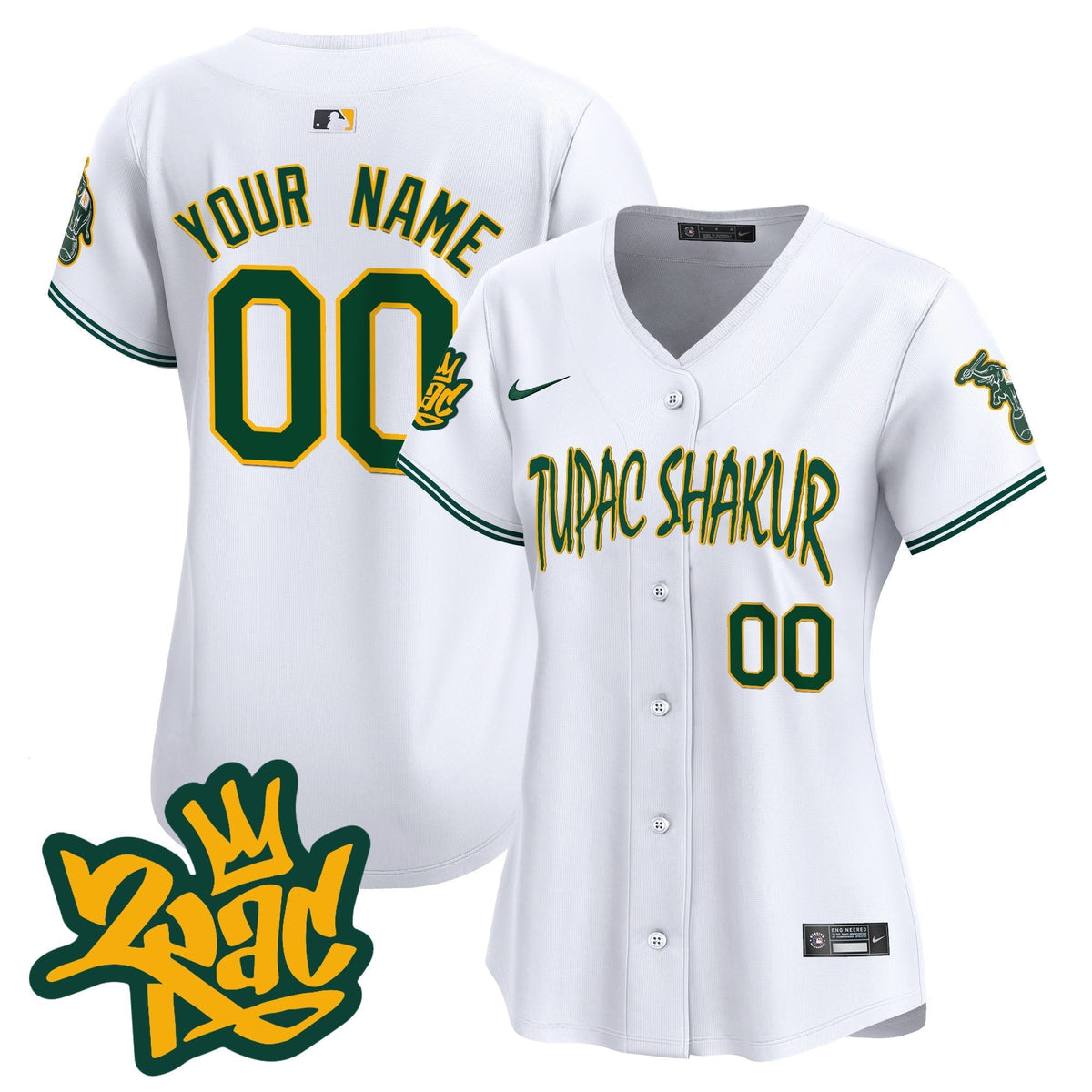 Oakland Athletics Tupac Shakur Vapor Premier Limited Custom Jersey - All Stitched