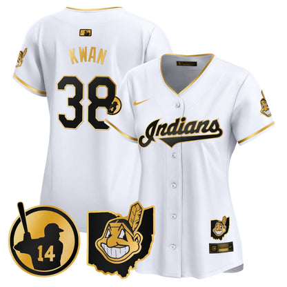 Women's Cleveland Indians Larry Doby Patch Vapor Premier Limited Jersey - All Stitched