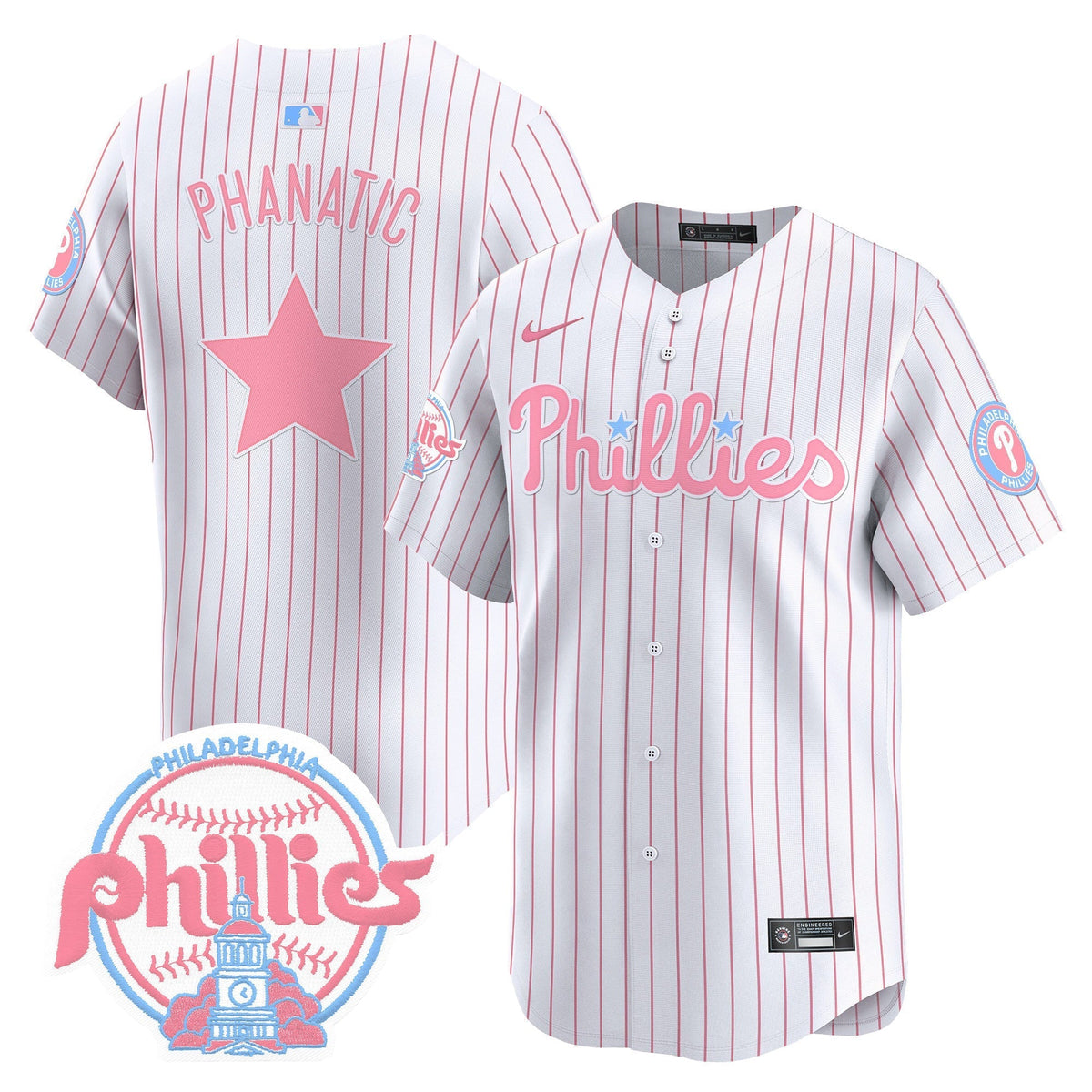 Unisex Phillies Bubblegum Pink Vapor Premier Limited Jersey V2 - All Stitched