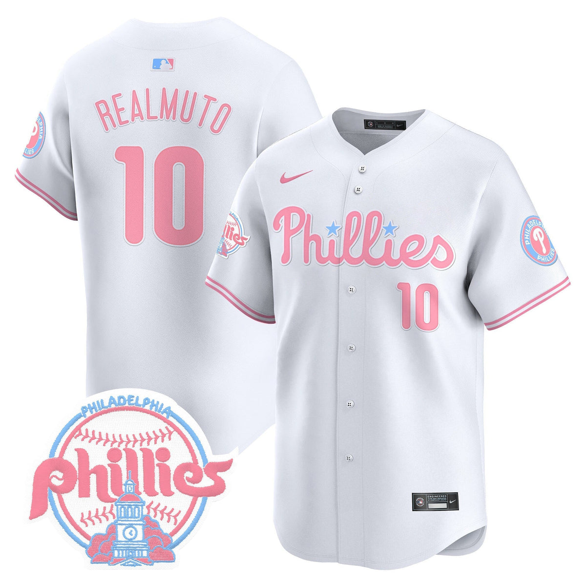 Unisex Phillies Bubblegum Pink Vapor Premier Limited Jersey V2 - All Stitched