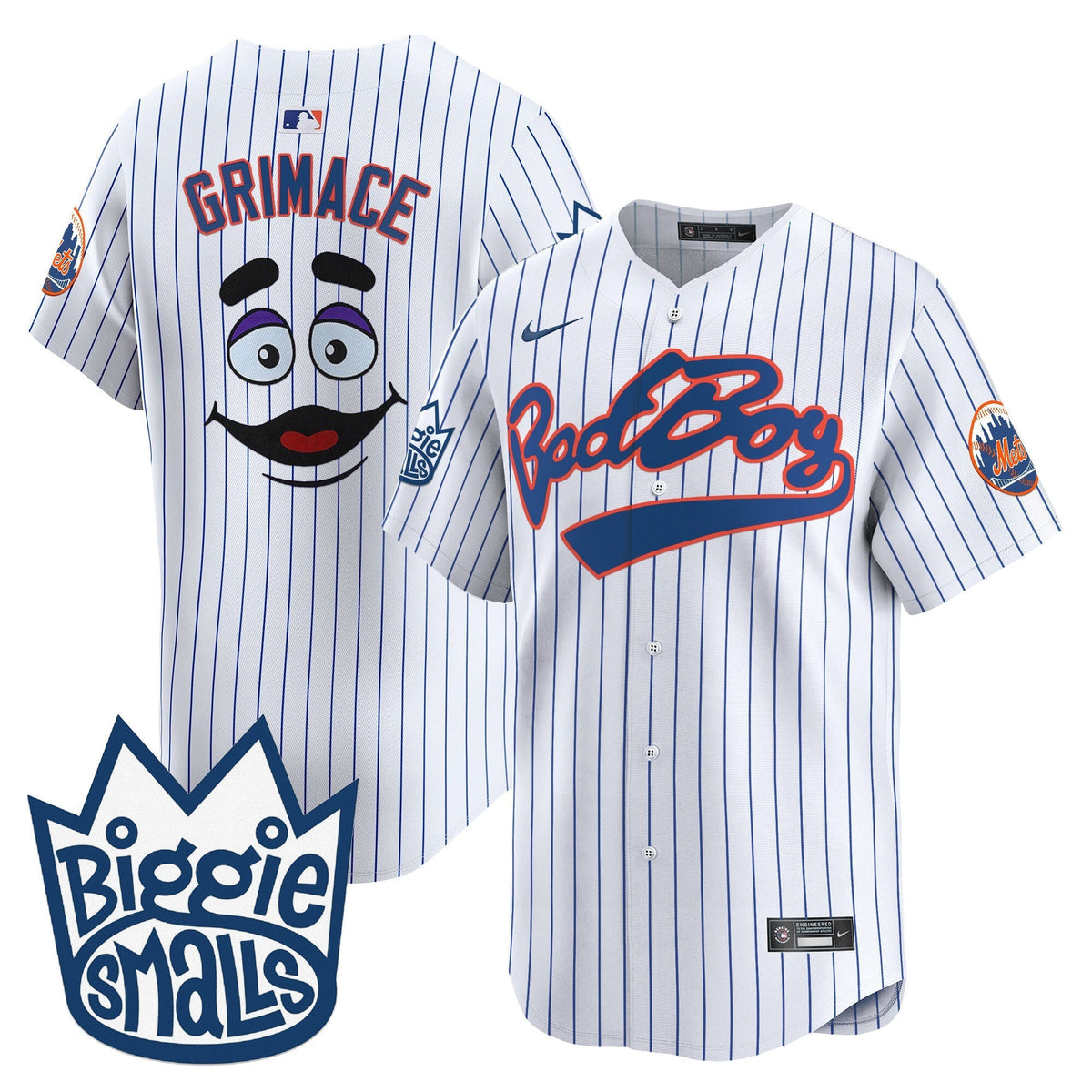Men's Mets Biggie Smalls Vapor Premier Limited Jersey - All Stitched
