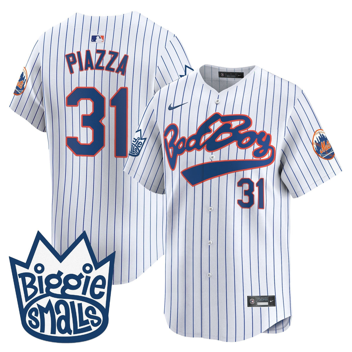 Men's Mets Biggie Smalls Vapor Premier Limited Jersey - All Stitched